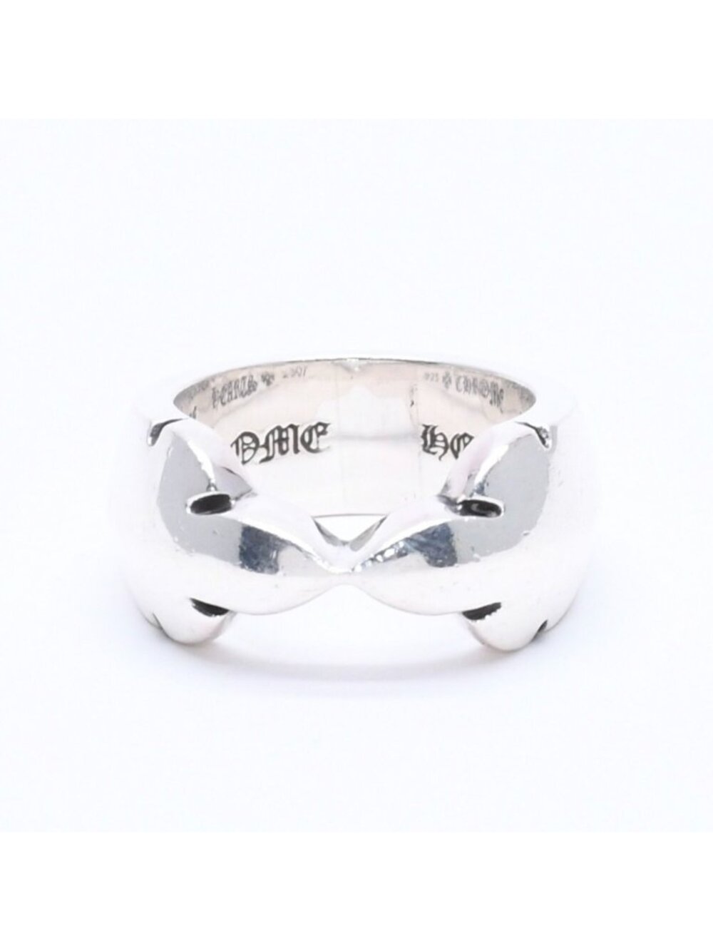 Chrome Hearts Double Fleur Knee Flaanie Ring 925 Sterling Silver